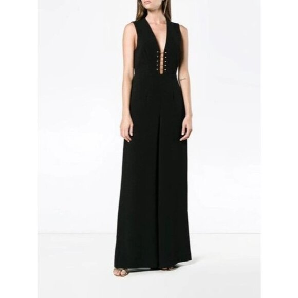 Zimmermann Baton Jumpsuit with Gold Bar in Black - Picture 2 of 8